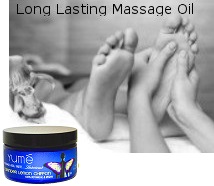 Man Using Flavored Body Massage Oil For Foot Massage